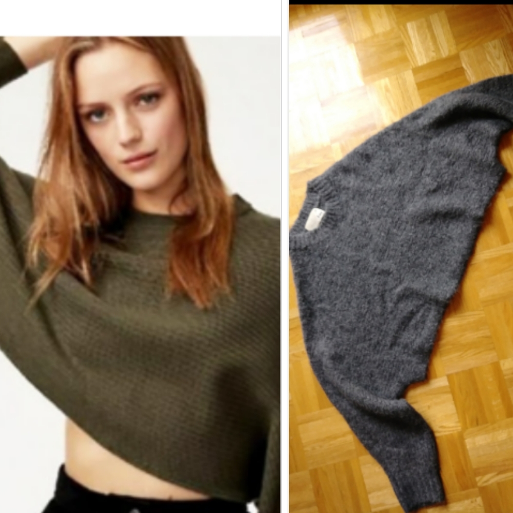 Wilfred Free Aritzia Lolan cropped Alpaca wool blend sweater